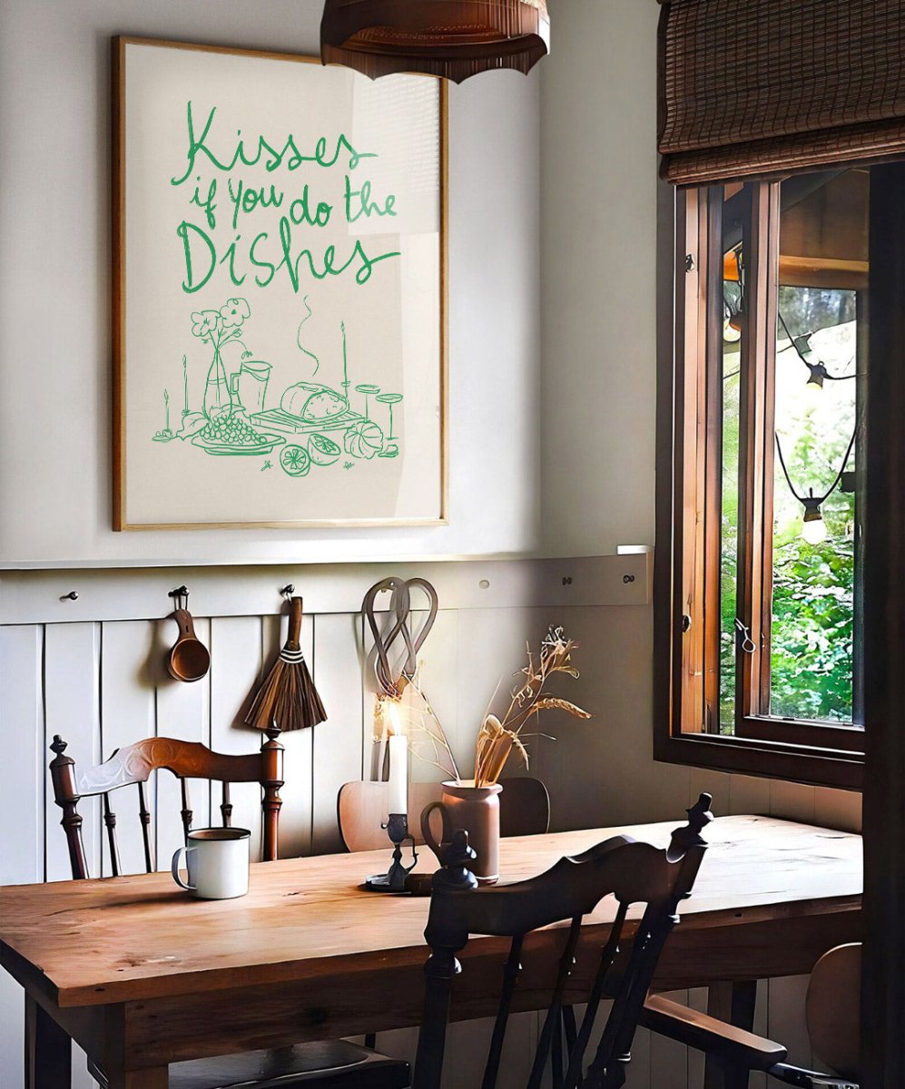 Kisses with Dishes - Posters Catita illustrations