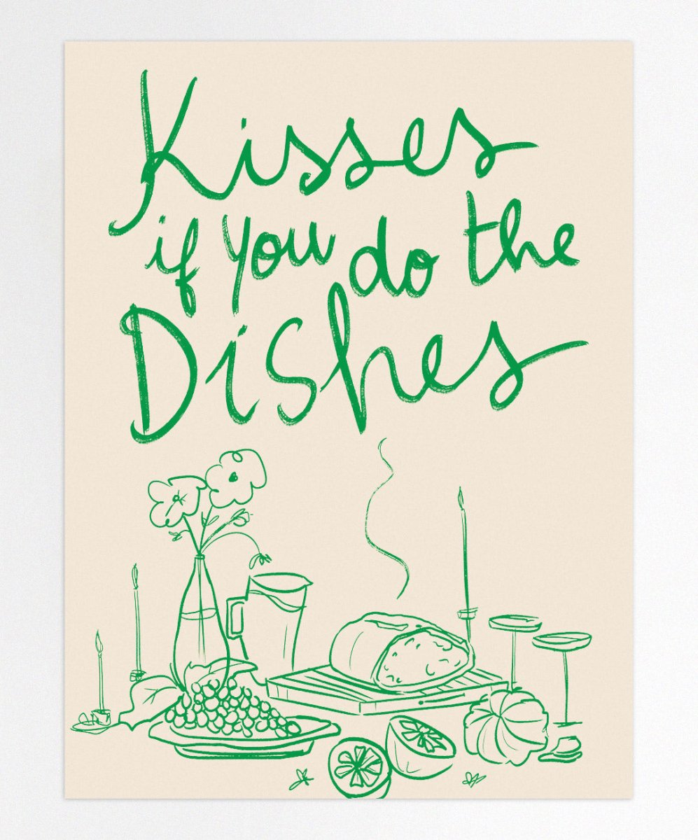 Kisses with Dishes - Posters Catita illustrations